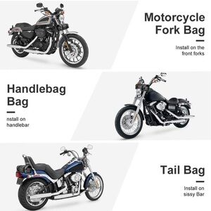 KEMIMOTO Motorcycle Fork Roll Barrel Handlebar Tool for Motorcycle Sissybar Bag